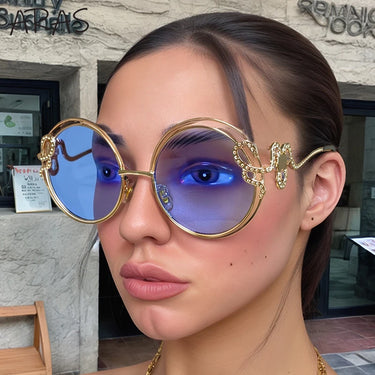 Oversized Round Metal Sunglass